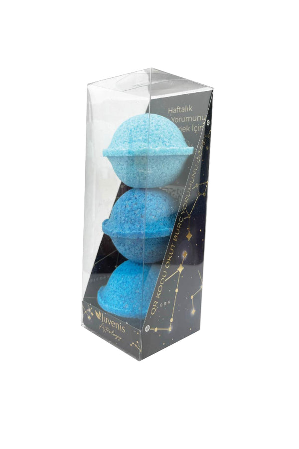 Astrology Series 3pcs Blue Bath Bomb